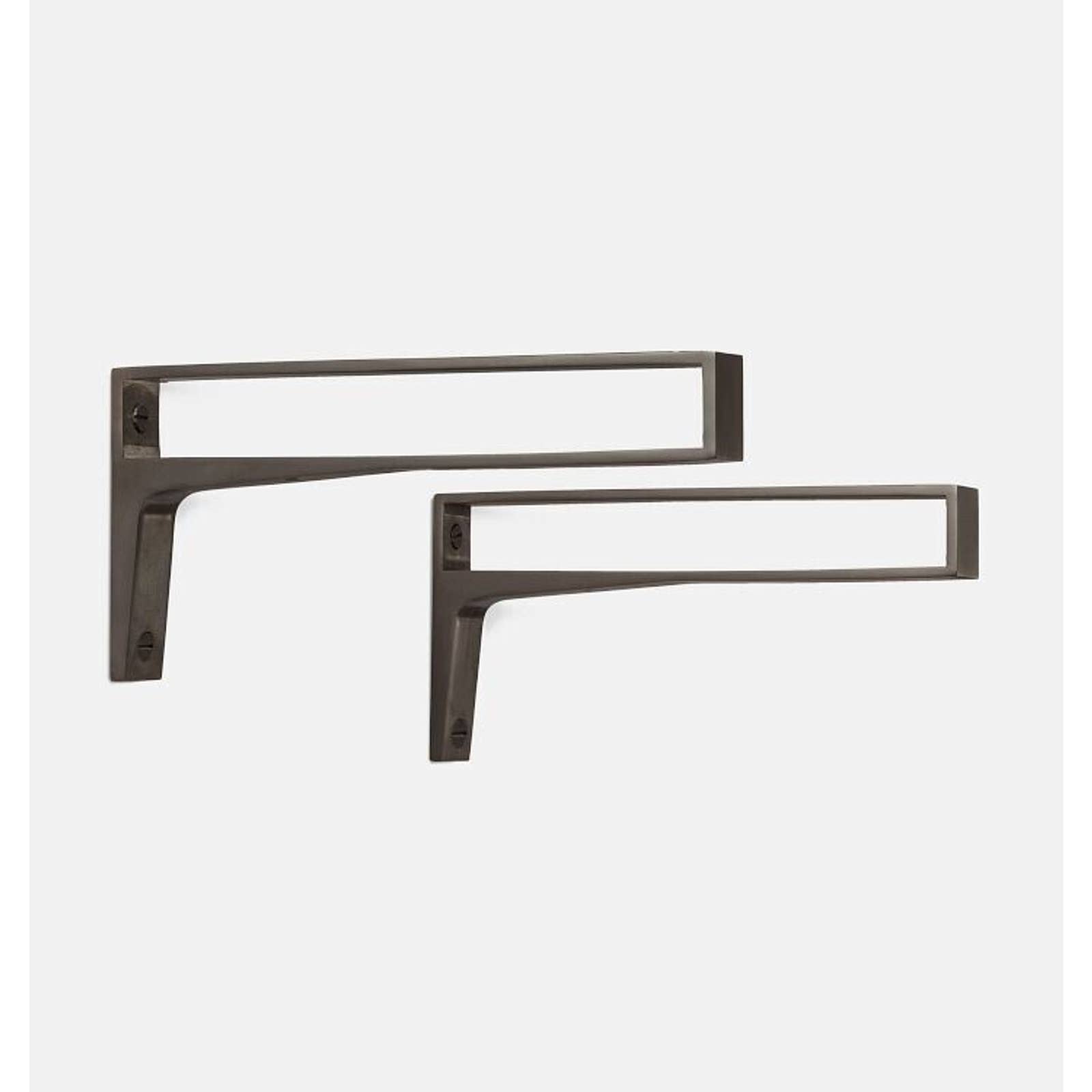 Rejuvenation Shelf Bracket Brass Strap Small