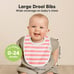 8-Pack Organic Baby Bibs for Boys, Girls - Soft Cotton Drooling and Teething bib
