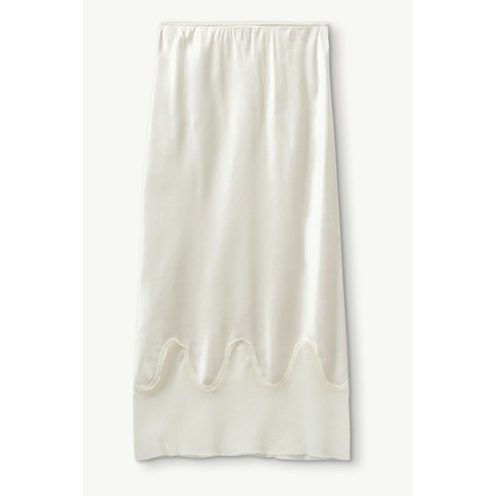NWT THE GARMENT Catania Silk Midi Skirt in Ivory Size 8 UK 4 US Small