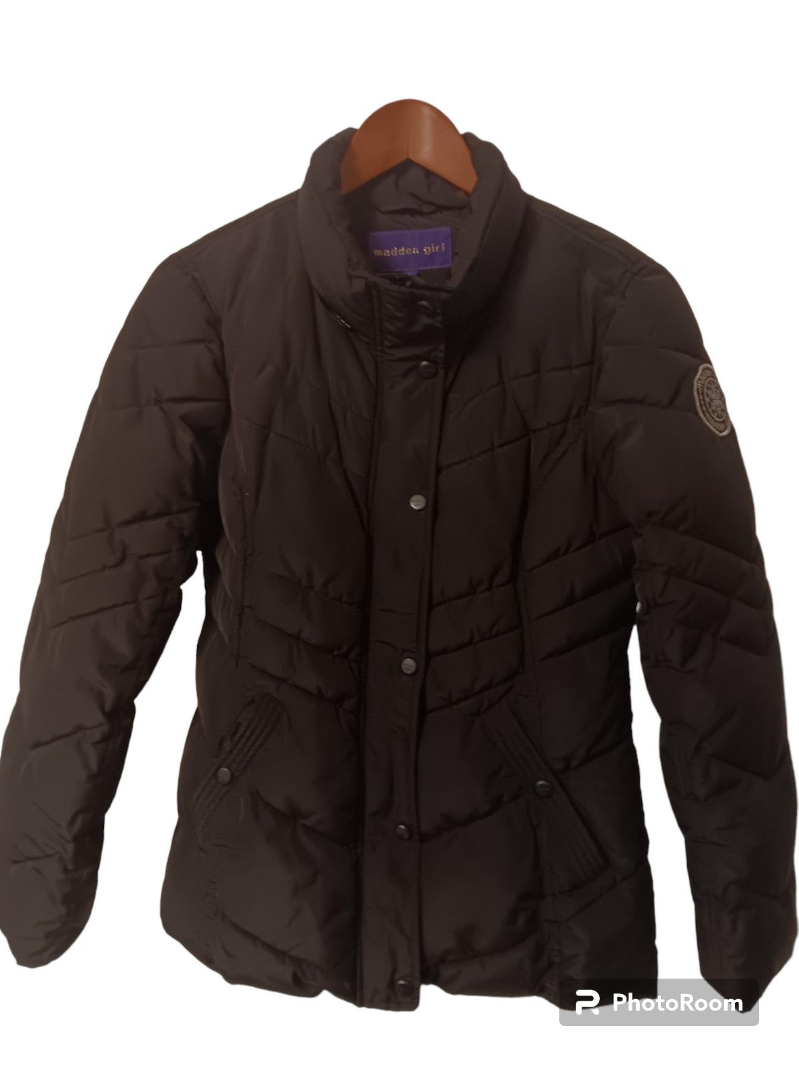 MADDEN GIRL Women's/Teens Quilted Puffer Jacket Size Small Petite Zipper w/ Snap