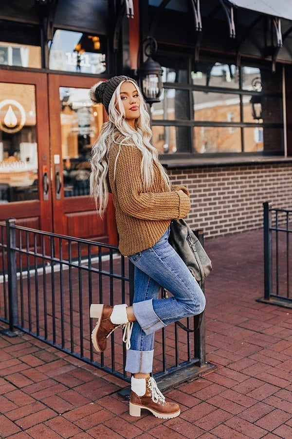 knit hoodie sweater