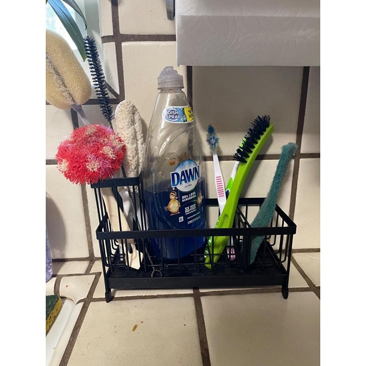 Sponge Holder for Kitchen Sink Caddy with High Brush Cisily -(FREE SHIPPING)
