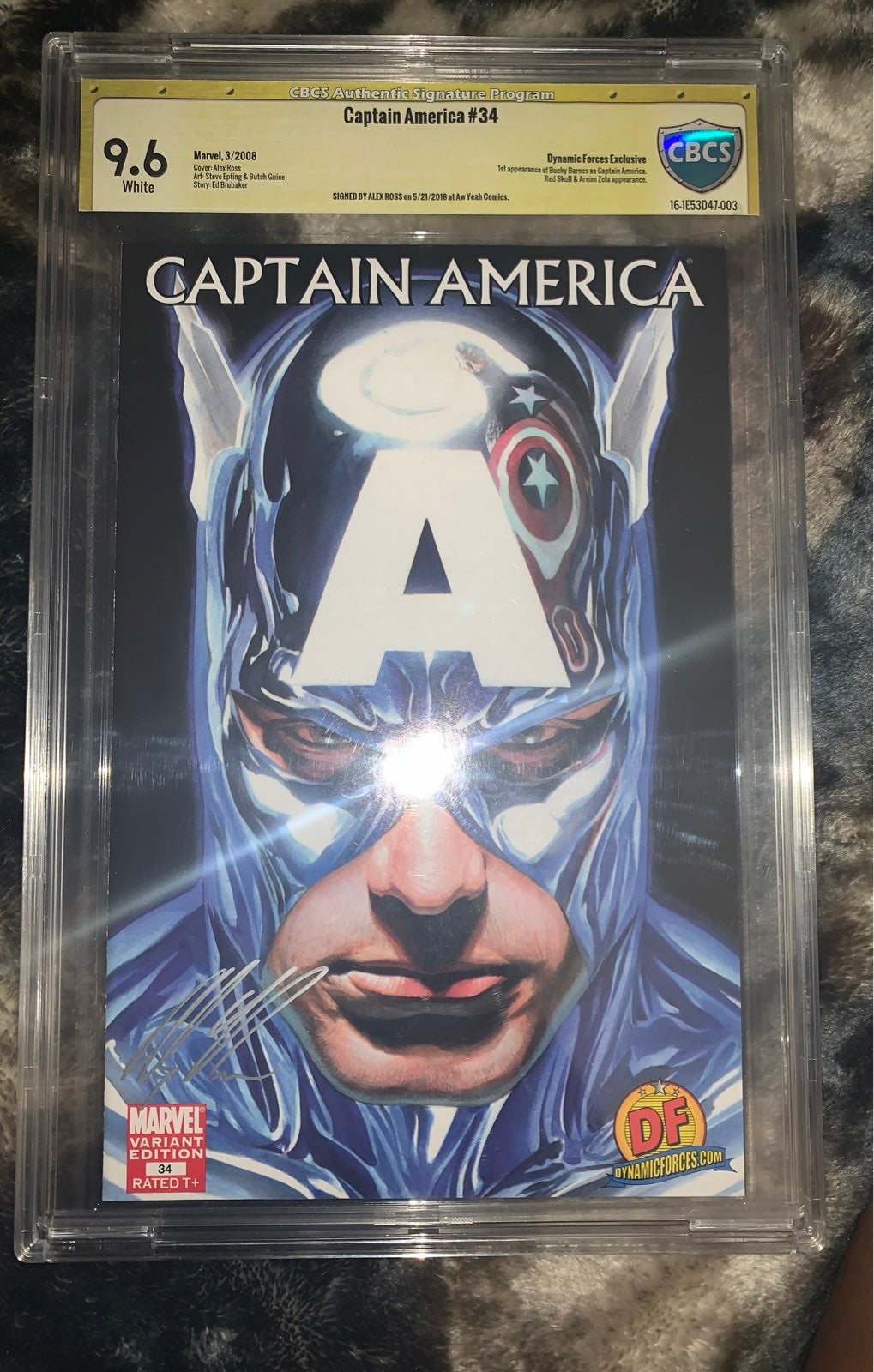 Captain America 34 Signed Cbcs 9 .6