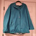 Susan Graver blue floral lined rain jacket