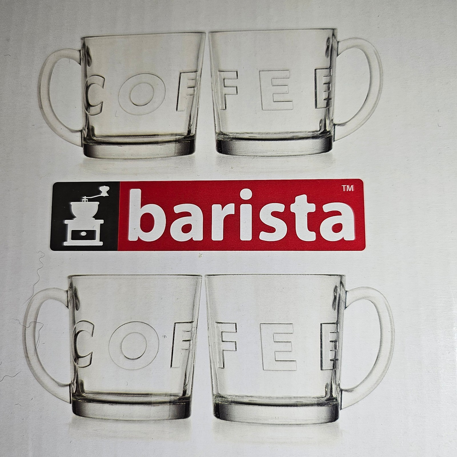 Barista 4 PC Set Of Four Coffee Mugs 11.5 oz Dishwasher Safe