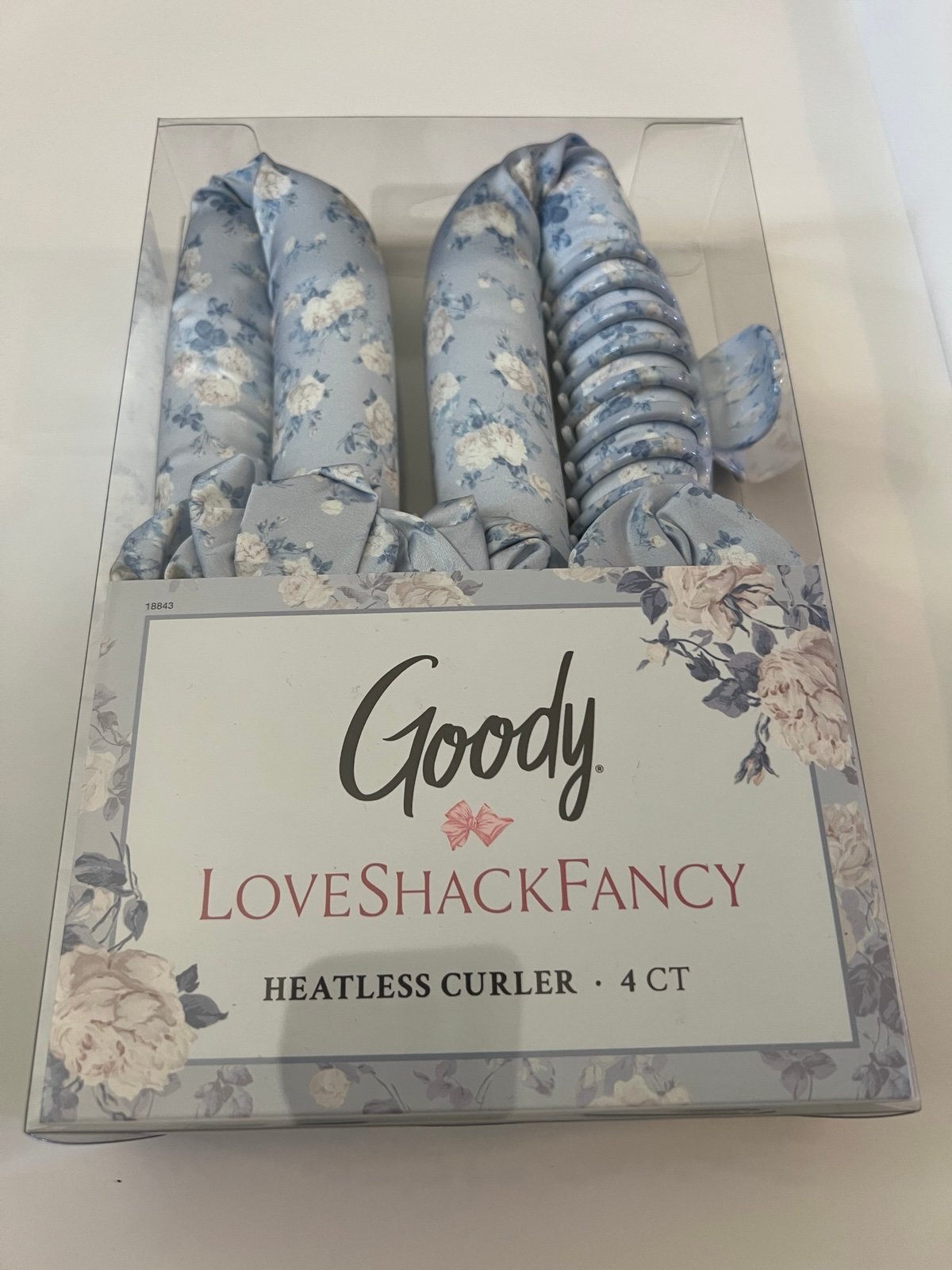 Goody x LoveShackFancy Heatless Curl Set Wavers Everblooming Rosettes Blue