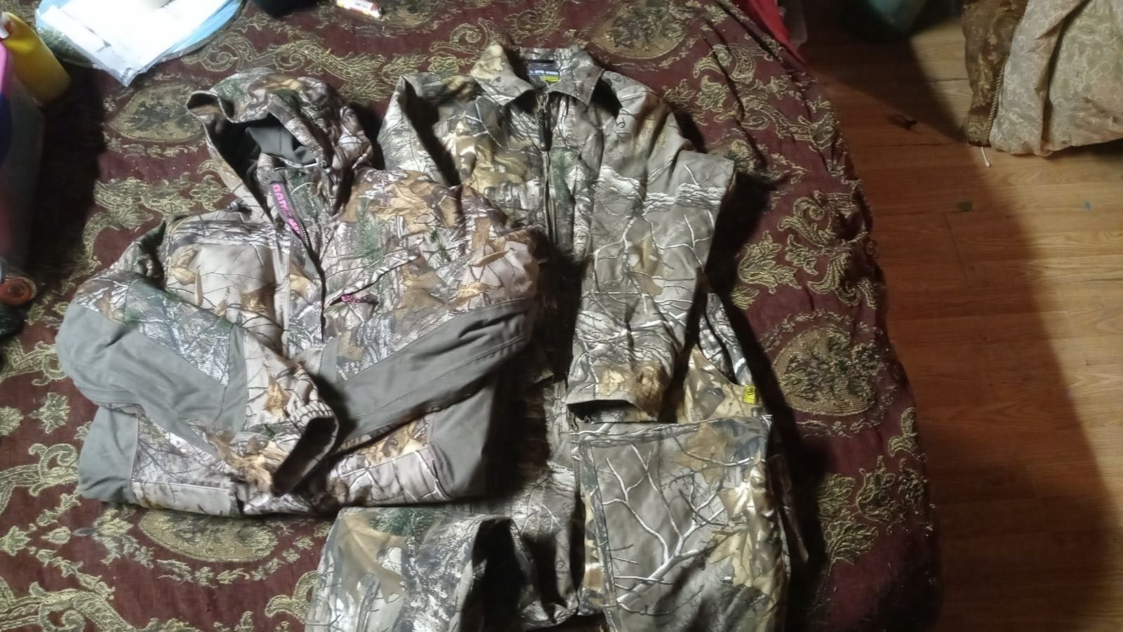 Girls outdoor camoflage jacket and one piece jumper