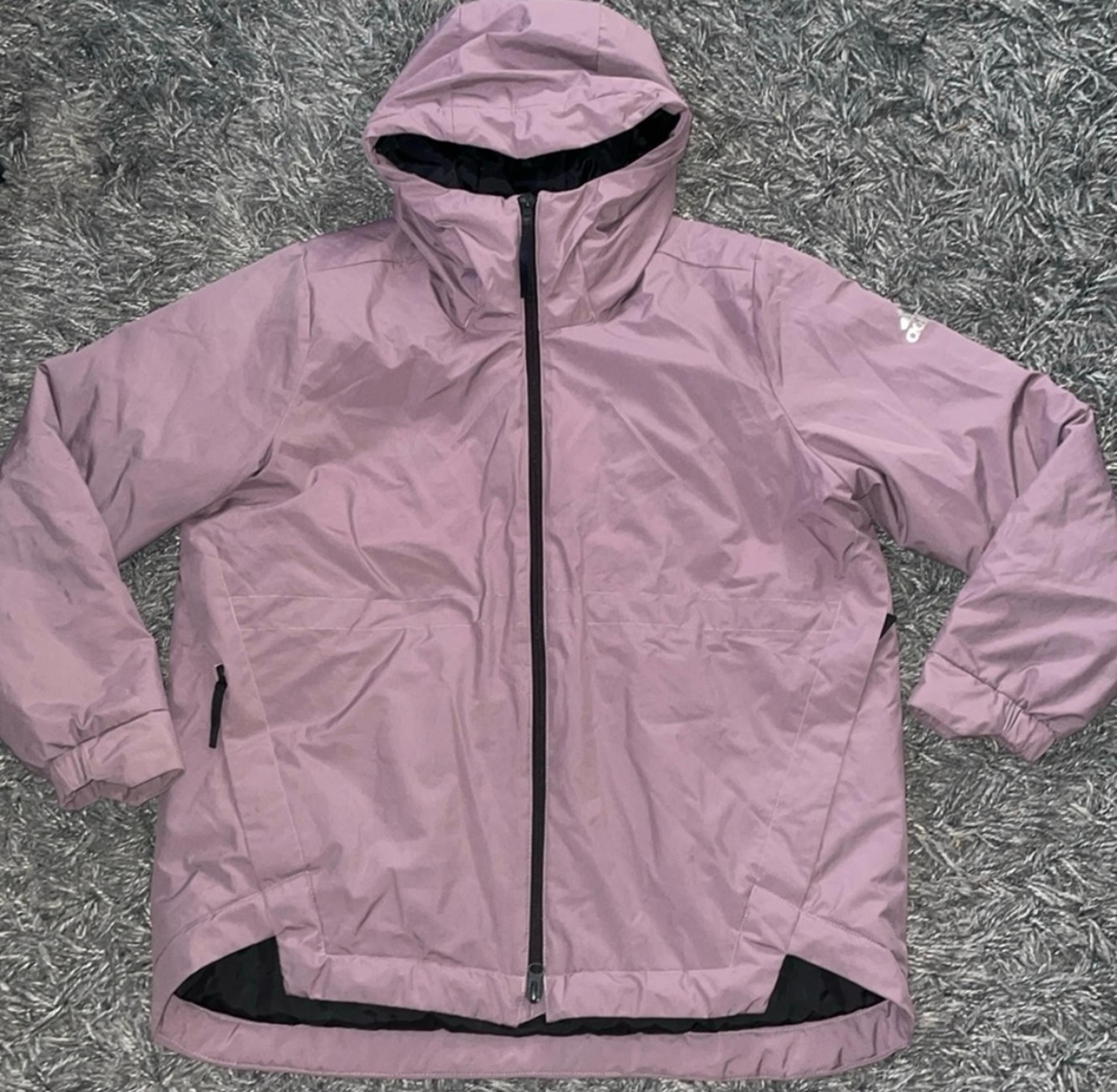 Adidas purple lilac hoodie windbreaker jacket size small