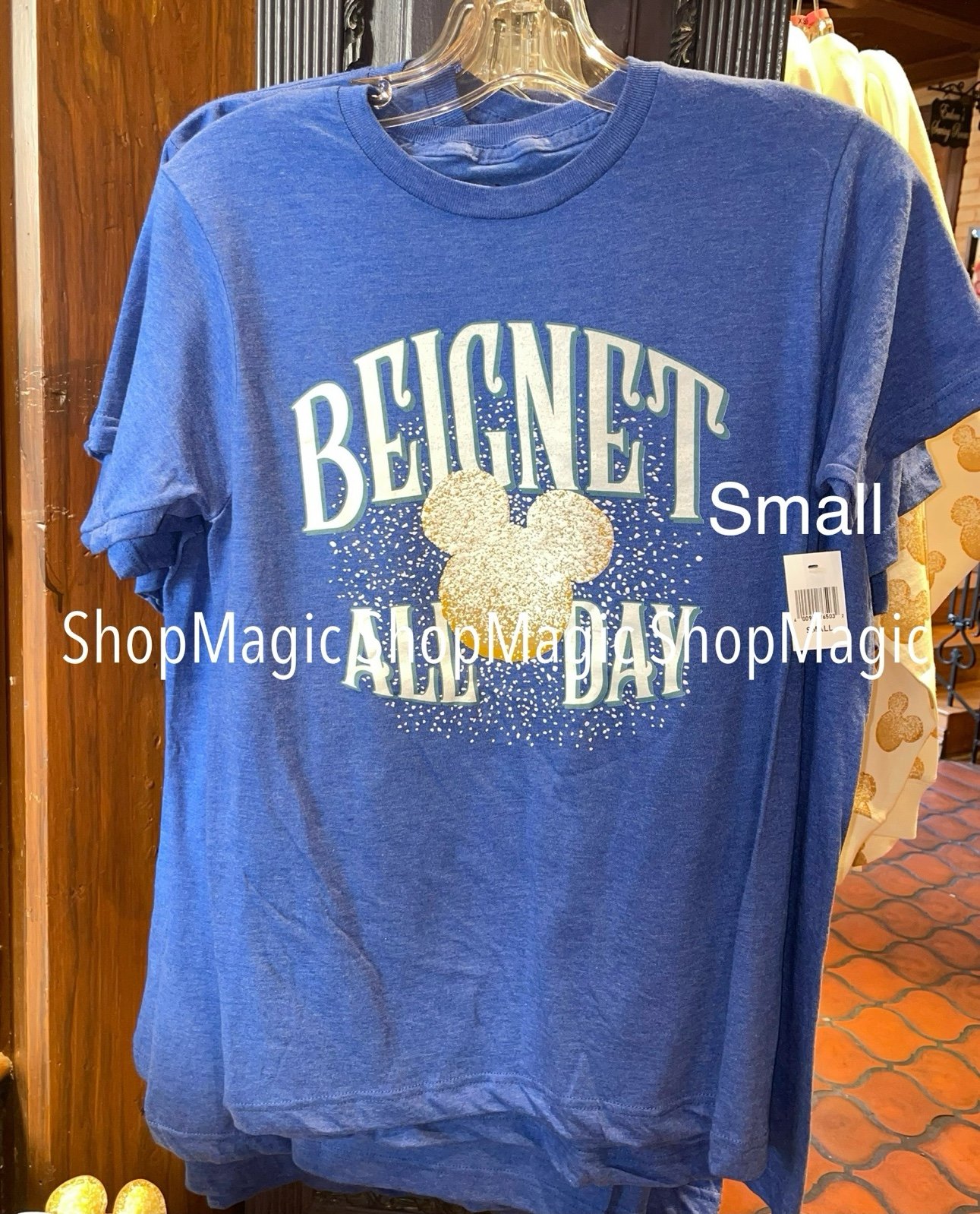 Disney Parks Blue Beignet All Day T Shirt Small