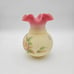 2005 Fenton Burmese 100th Anniversary Glass Messenger 7 Vase LE #2229 GLOWS