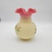 2005 Fenton Burmese 100th Anniversary Glass Messenger 7 Vase LE #2229 GLOWS
