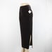 Double D Ranch NEW Sz S Drk Brown Velour Elastic Waist Side Split Skirt
