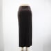 Double D Ranch NEW Sz S Drk Brown Velour Elastic Waist Side Split Skirt
