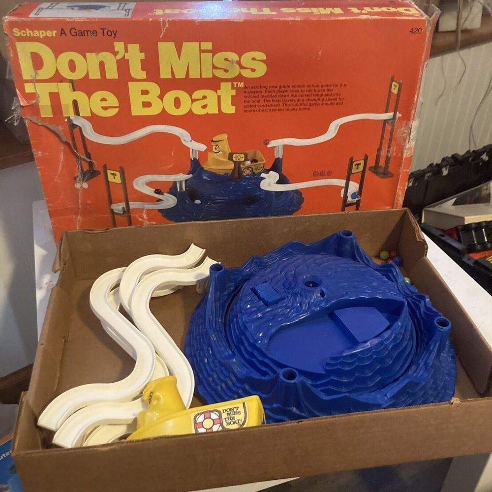 Don't Miss the Boat 1980s Marble Run Game by Schaper