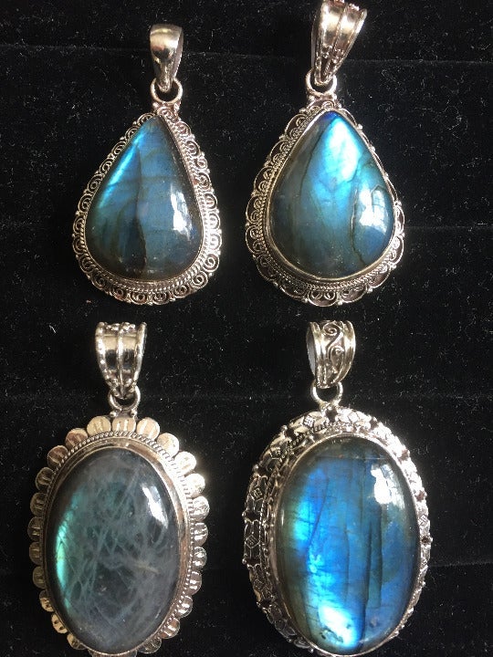 Labradorite Sterling Silver Pendants
