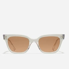 madewell pierport sunglasses clear frame rose gold lens acetate new