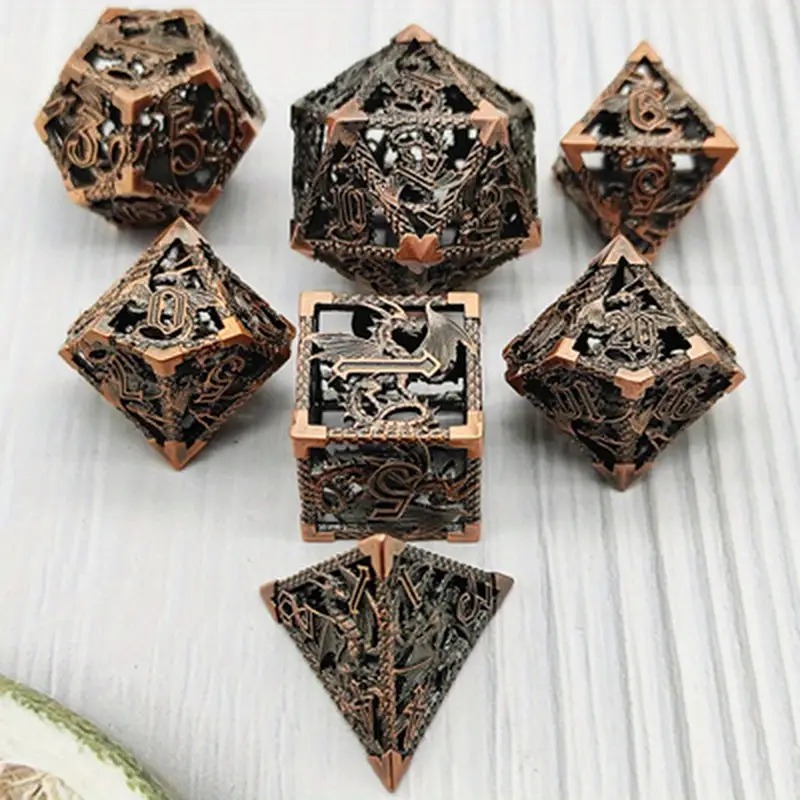 Metal Dice COC Runner Board Game Polyhedron Set 7DND Dungeons & Dragons