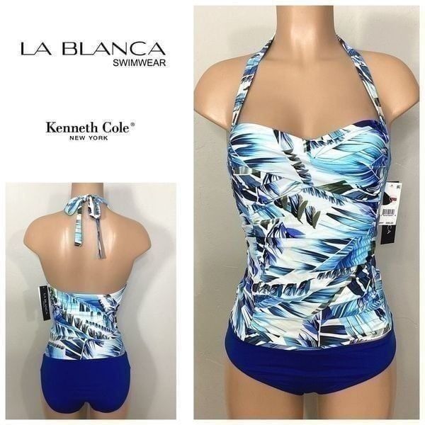 New. La Blanca blue tropical tankini set. S/6. Retails. 149