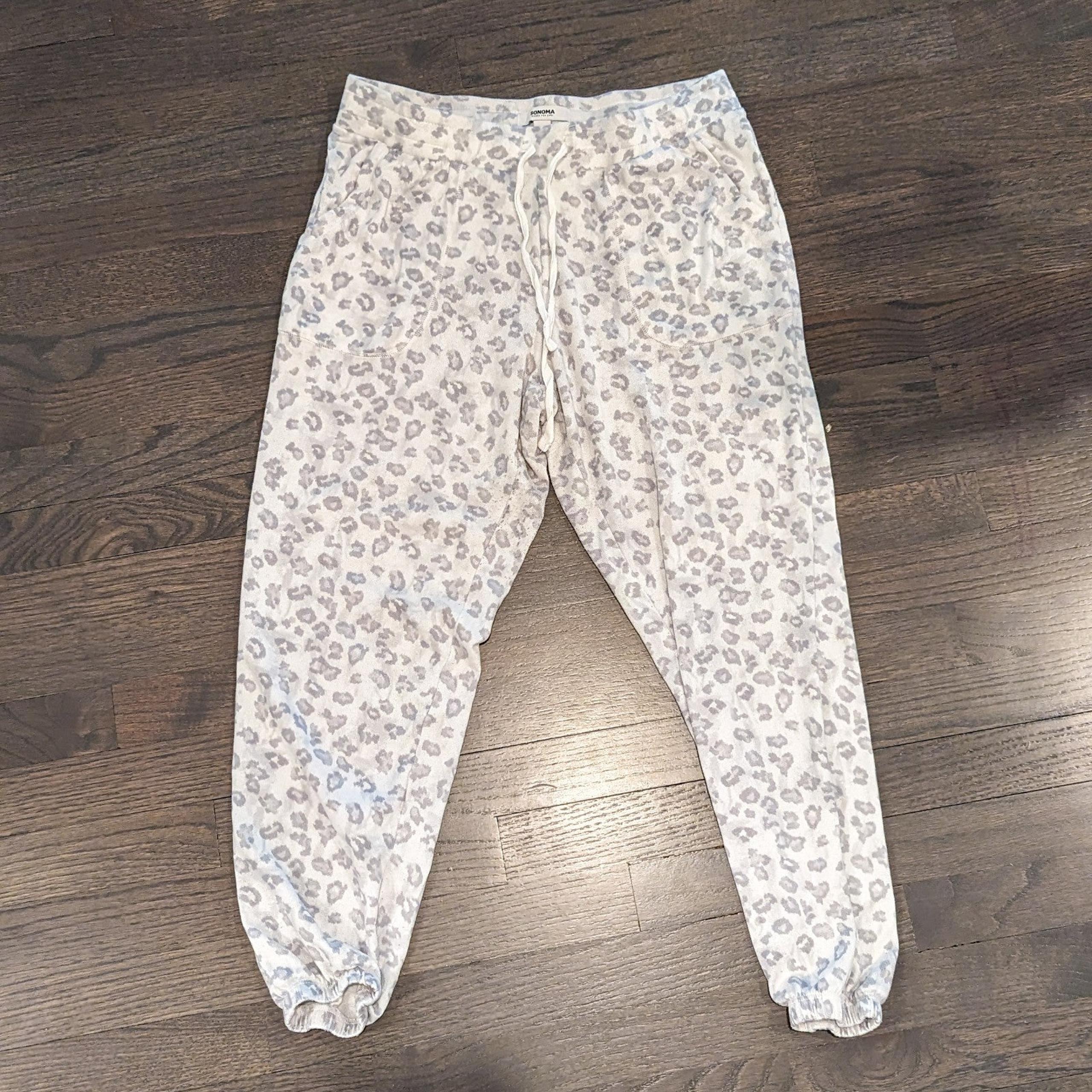 Women's Sonoma Goods For Life Snit Banded Bottom Pajama Pants - Animal Print