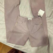 Purple vintage leather pants