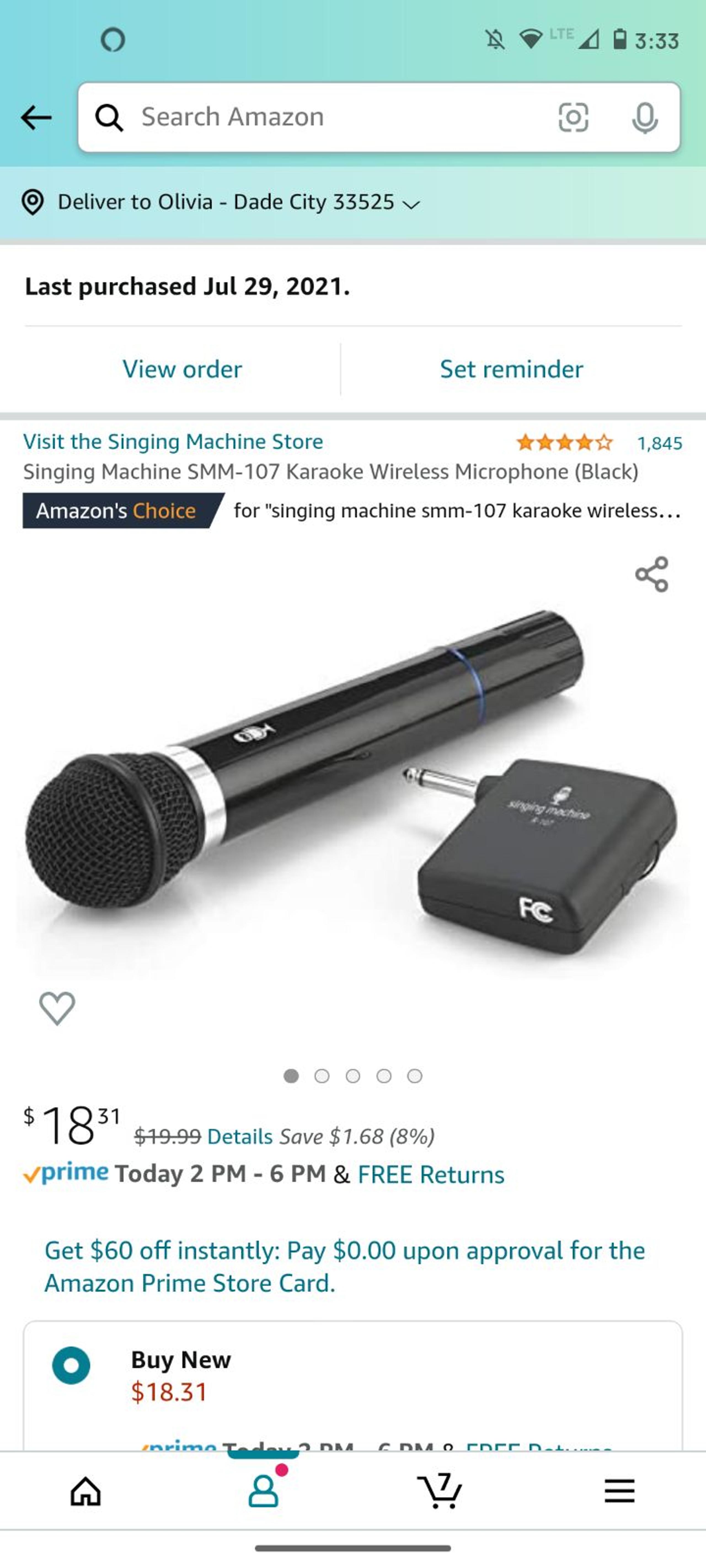 Singing machine microphone