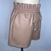 OLIVACEOUS High Waist Paper Bag Faux Vegan Leather Shorts Small NWOT Dusty Rose