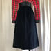 Vintage 70s/80s Cinched High Waist Black Velvet Pencil Wiggle Skirt Satin JAPAN