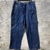 Vintage Johnny Blaze Jeans Men's 38x32 Carpenter Baggy Wide Leg Blue Denim