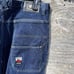 Vintage Johnny Blaze Jeans Men's 38x32 Carpenter Baggy Wide Leg Blue Denim