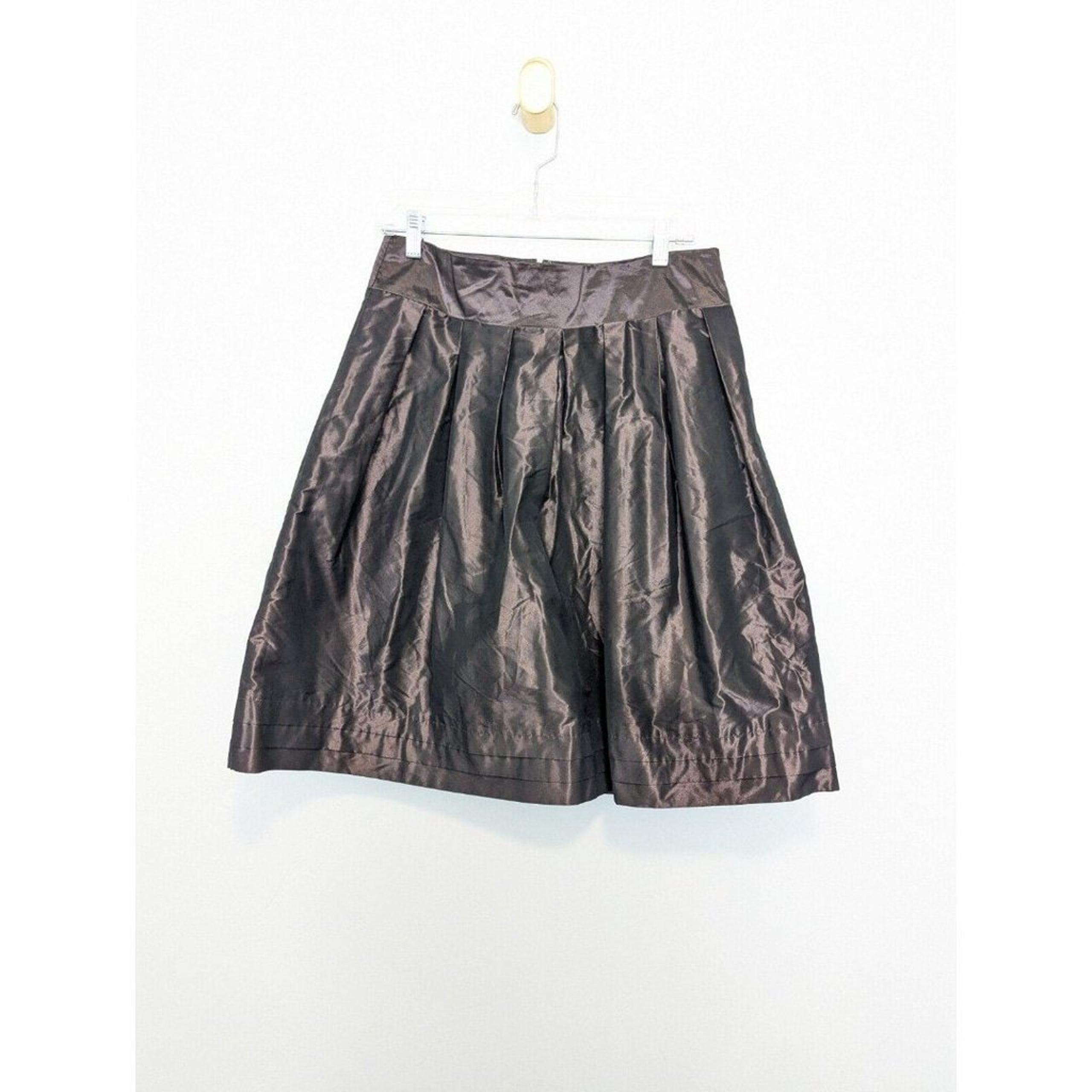 Banana Republic Skirt Womens Size 12 Brown Shimmer Cocktail Event Whimsigoth