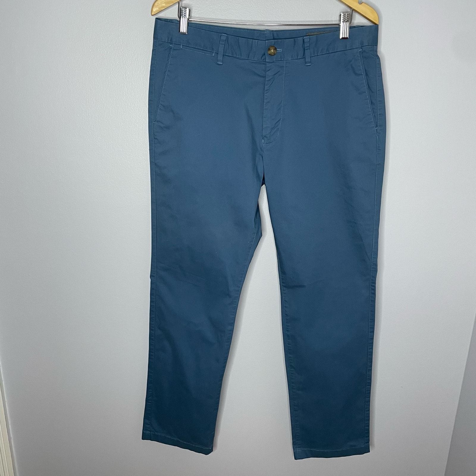 Bonobos Summer Weight Slim Fit Stretch Chinos Pant 34x30 Blue Cotton