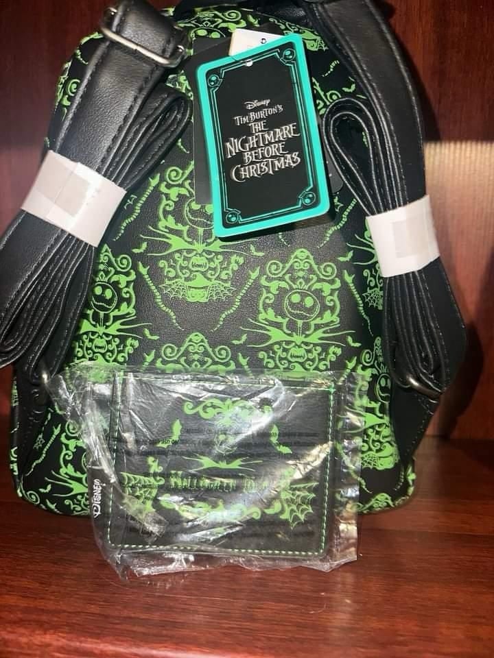Loungefly nightmare before Christmas green Halloween town