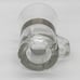 Vintage Danish Modern Glass and Brushed Metal Mug 4-pc Set 8 oz (c. 1950s)