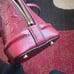 Coach Signature Debossed Mini Sierra Patent Leather Satchel Bag red/maroon