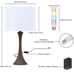 24 Tall Smart Bedside Table Lamp for Living Room Set of 2,Color Changing