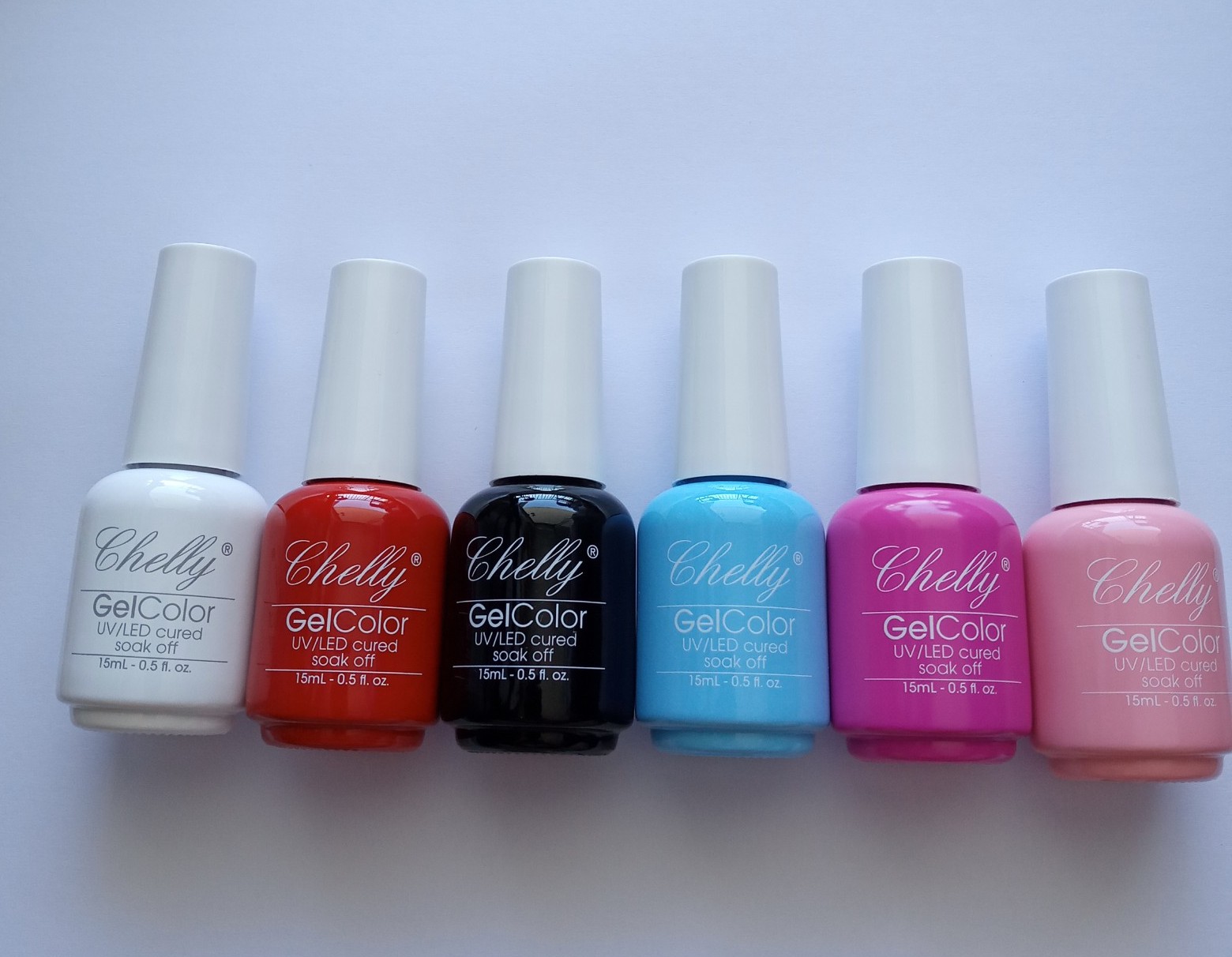 6 Bottles(15ml each) of Gel Polish, UV/LED.