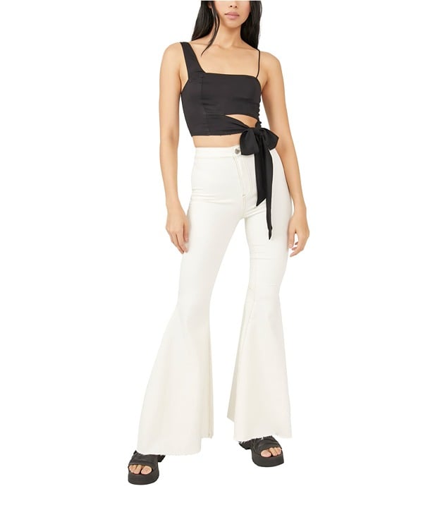 Free People Just Float on Flare Jeans Heavenly White 31, NEW