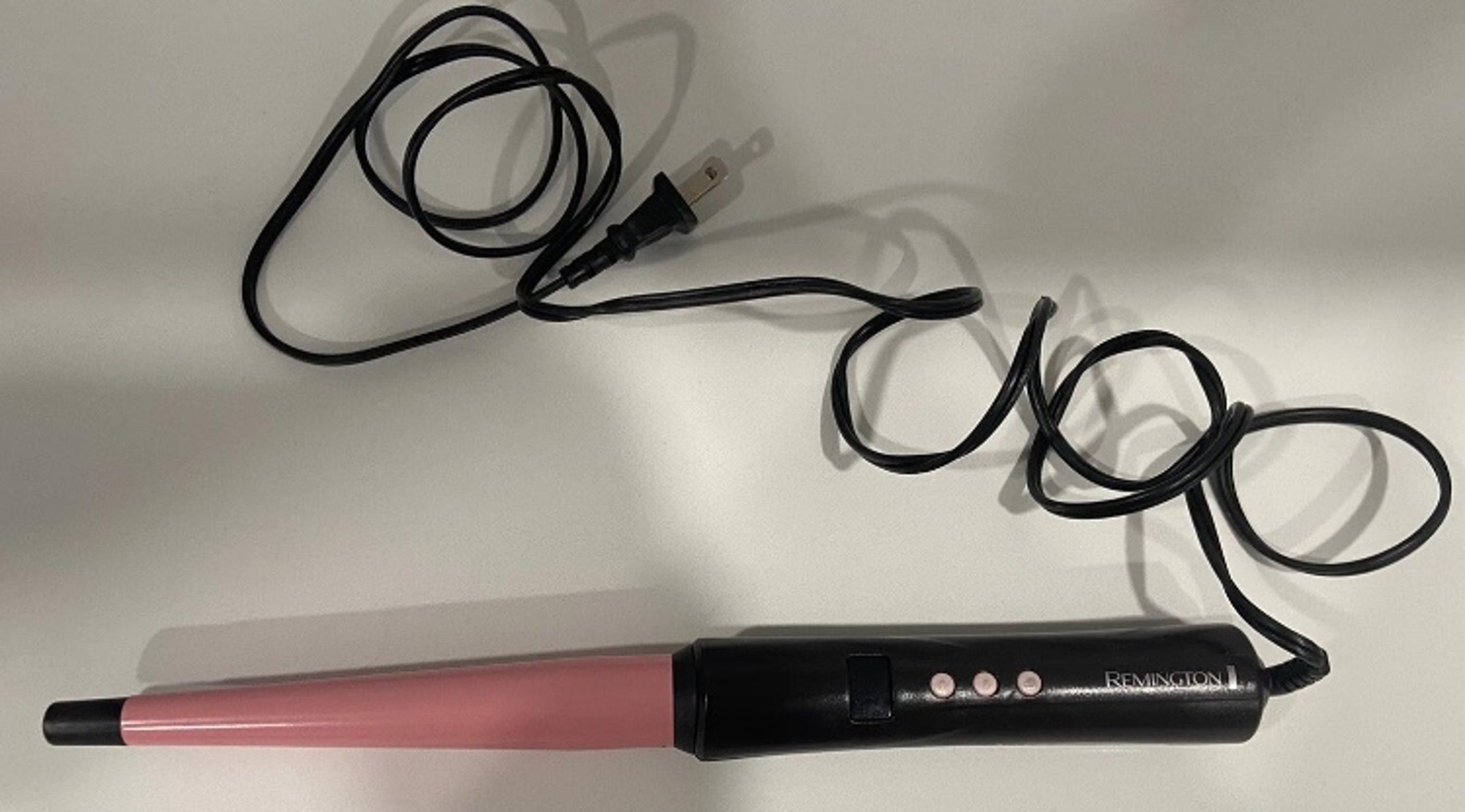 REMINGTON Pro Pearl Conical Curling Wand Digital Use Black Pink Tested Working