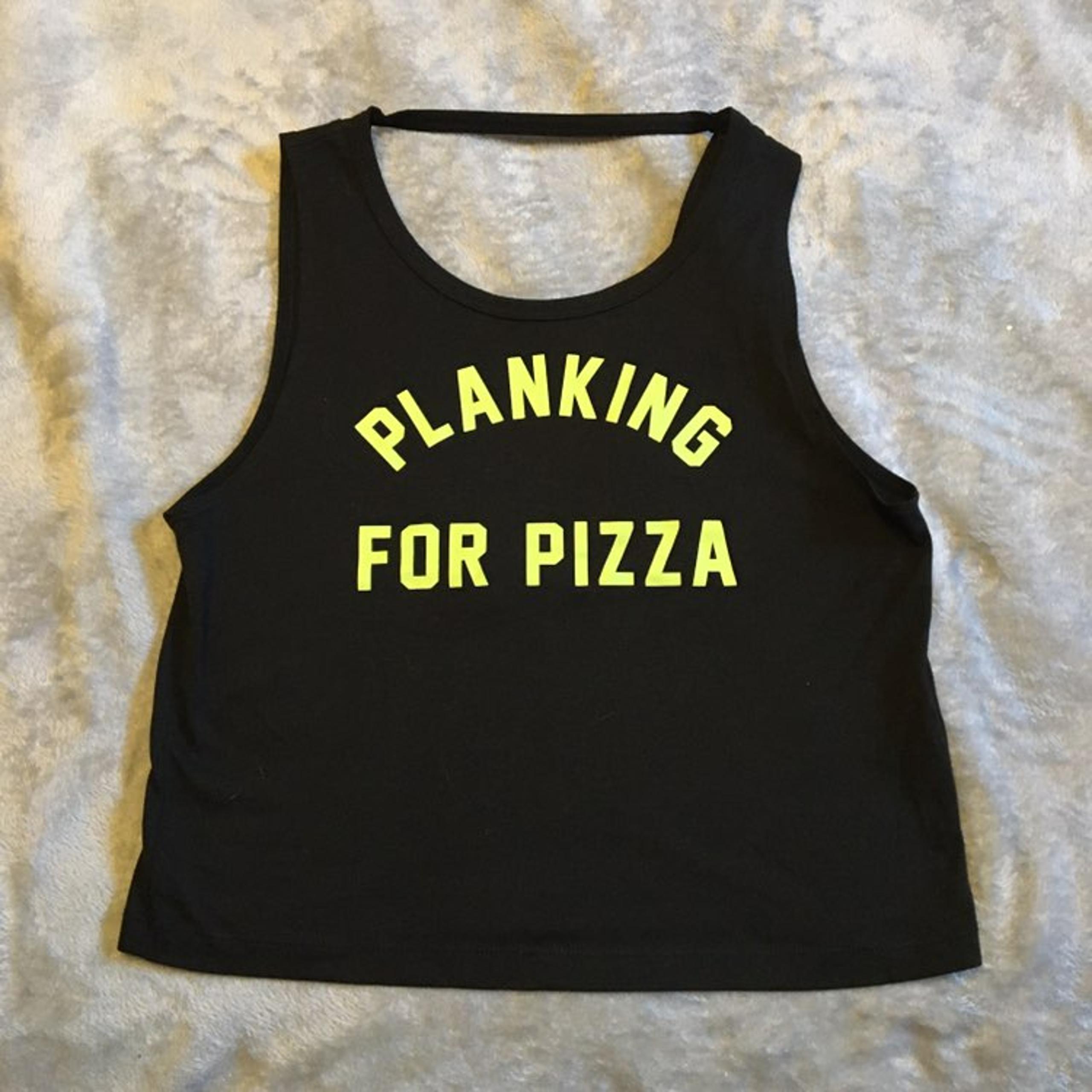 Hollister plank for pizza tank top