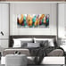 Feather Wall Art for Living Room, Yellow Green Red Wall-Decor 12x16 Inches 3-Pcs