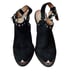 Steel Toed Jeffrey Campbell Western Suede Booties Size 7.5