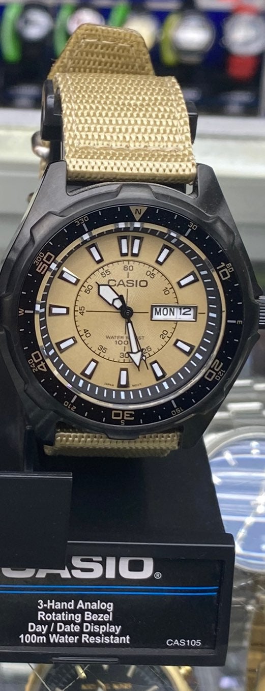 Casio Men Size Watch for Men 200mm Water Resistant . Velcro Band , Sports New