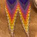 Bright colored beaded fringe earrings
