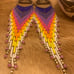Bright colored beaded fringe earrings