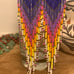 Bright colored beaded fringe earrings