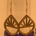 Bright colored beaded fringe earrings