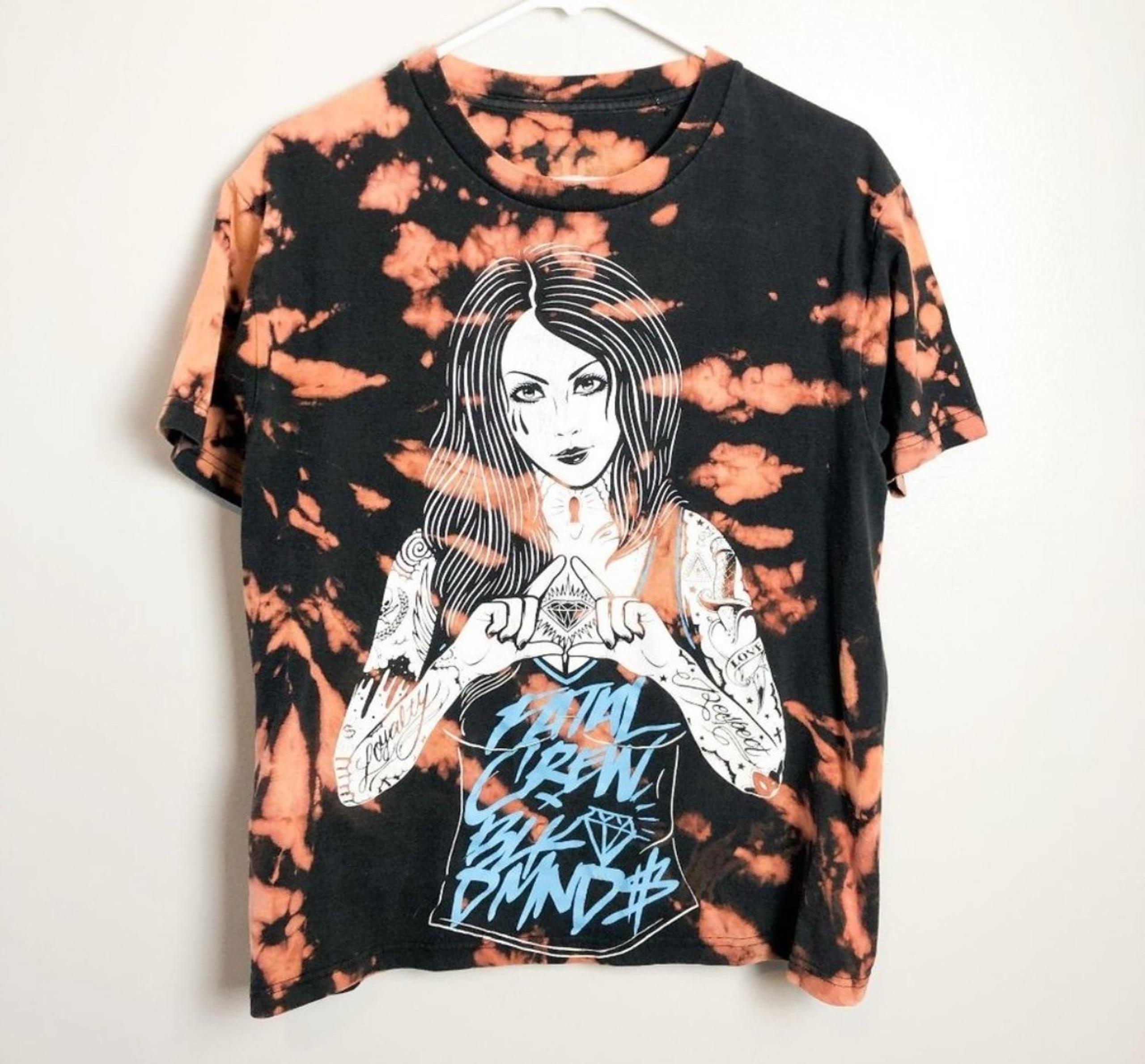 FATAL CREW BLACK DIAMONDS TIE DYED T SHIRT