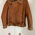 Robert Phillips Shearling Moto Motorcycle Jacket Size Medium Color Brown