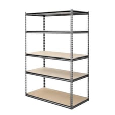 Project Source Steel Heavy Duty 5-Tier Utility(48-in W x 24-in D x 72-in H) Gray