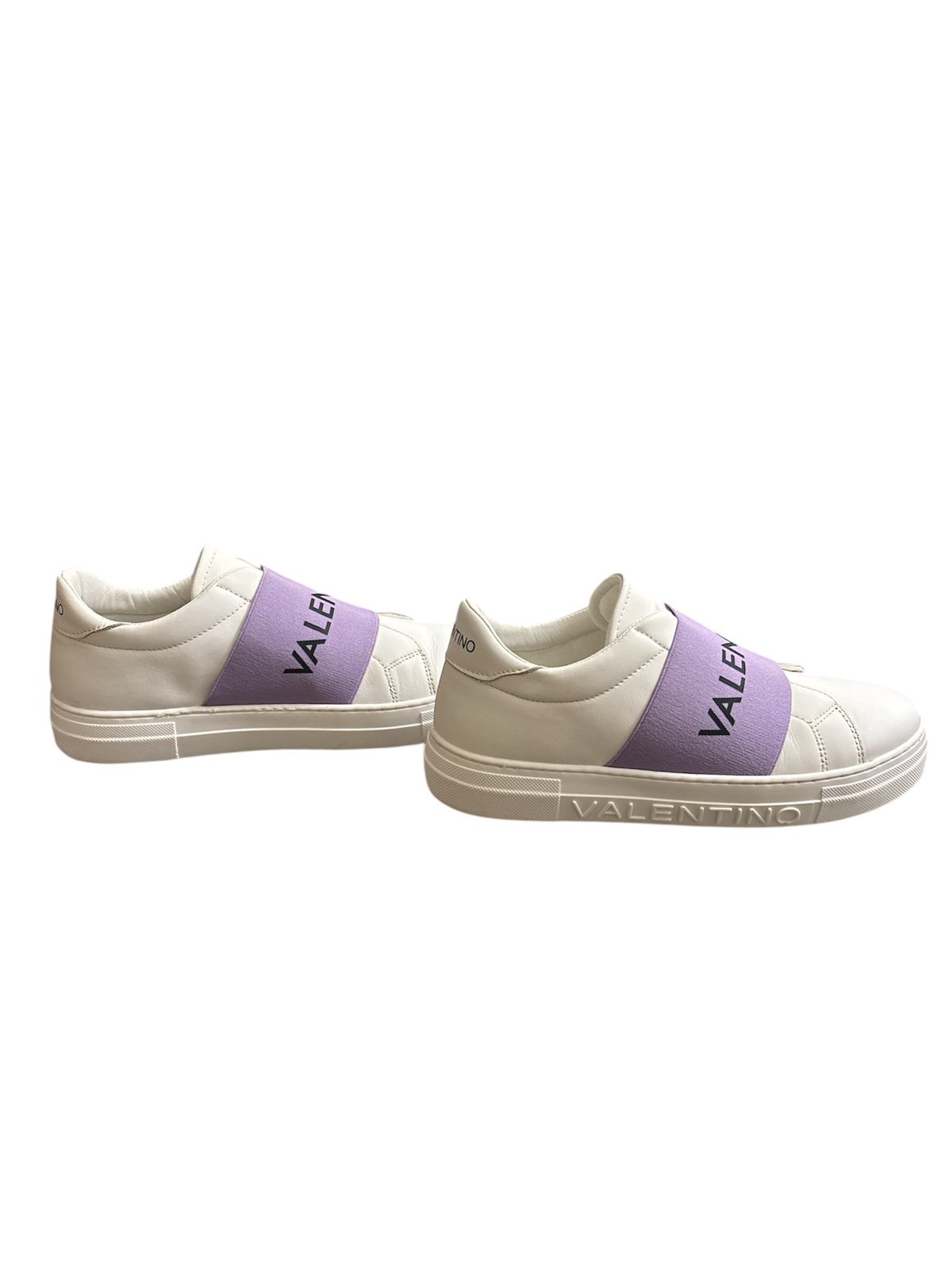 Valentino purple/white leather sneakers